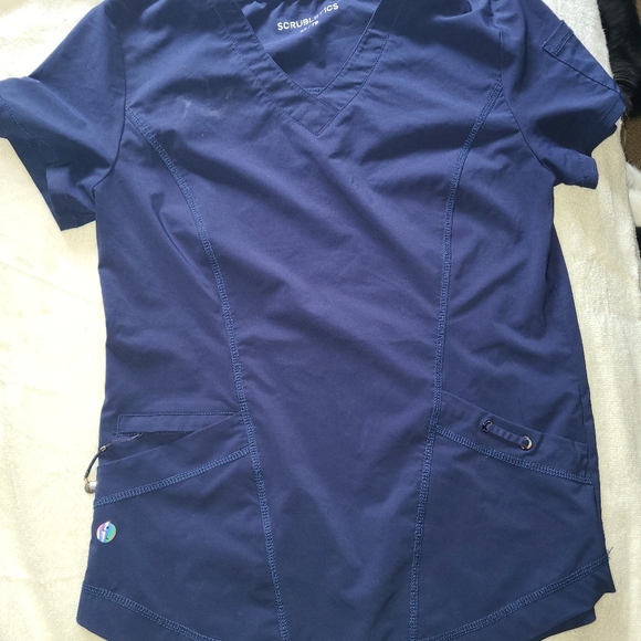 Scrubletics Navy Blue Scrub top - Picture 4 of 4